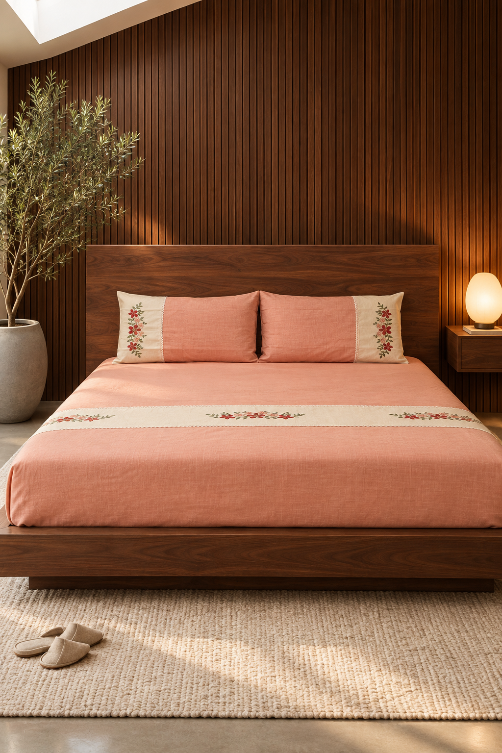Bedsheets - King premium machine embroidery bedsheets lace bedsheets