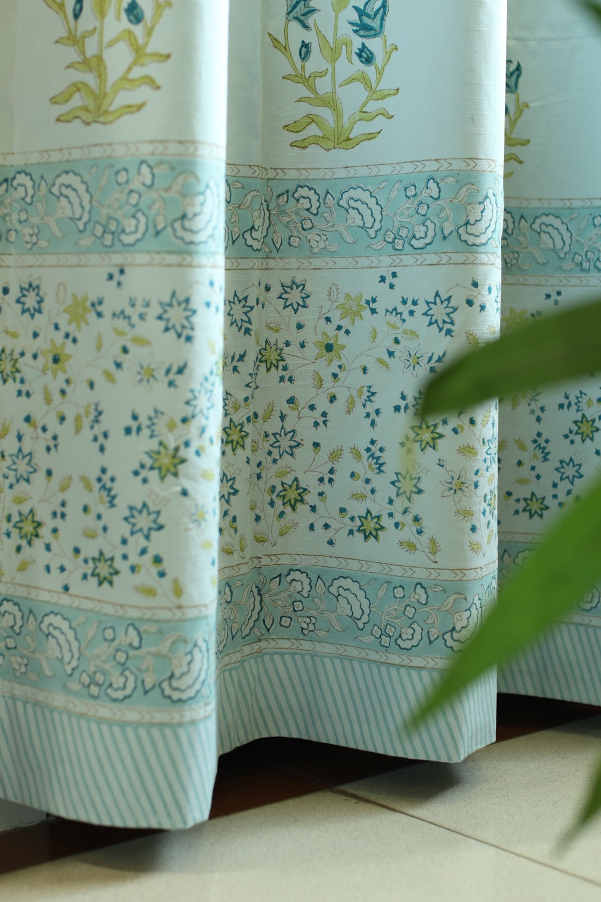 Curtains - Blue Handblock curtains