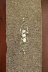 Table runner-4 Seater Ribbon embroidery