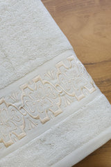 Premium Floral Embroidery  Bath Towel – Pastel stella