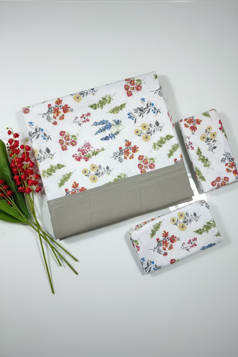 Bedsheets-Queen daily use border bedsheets