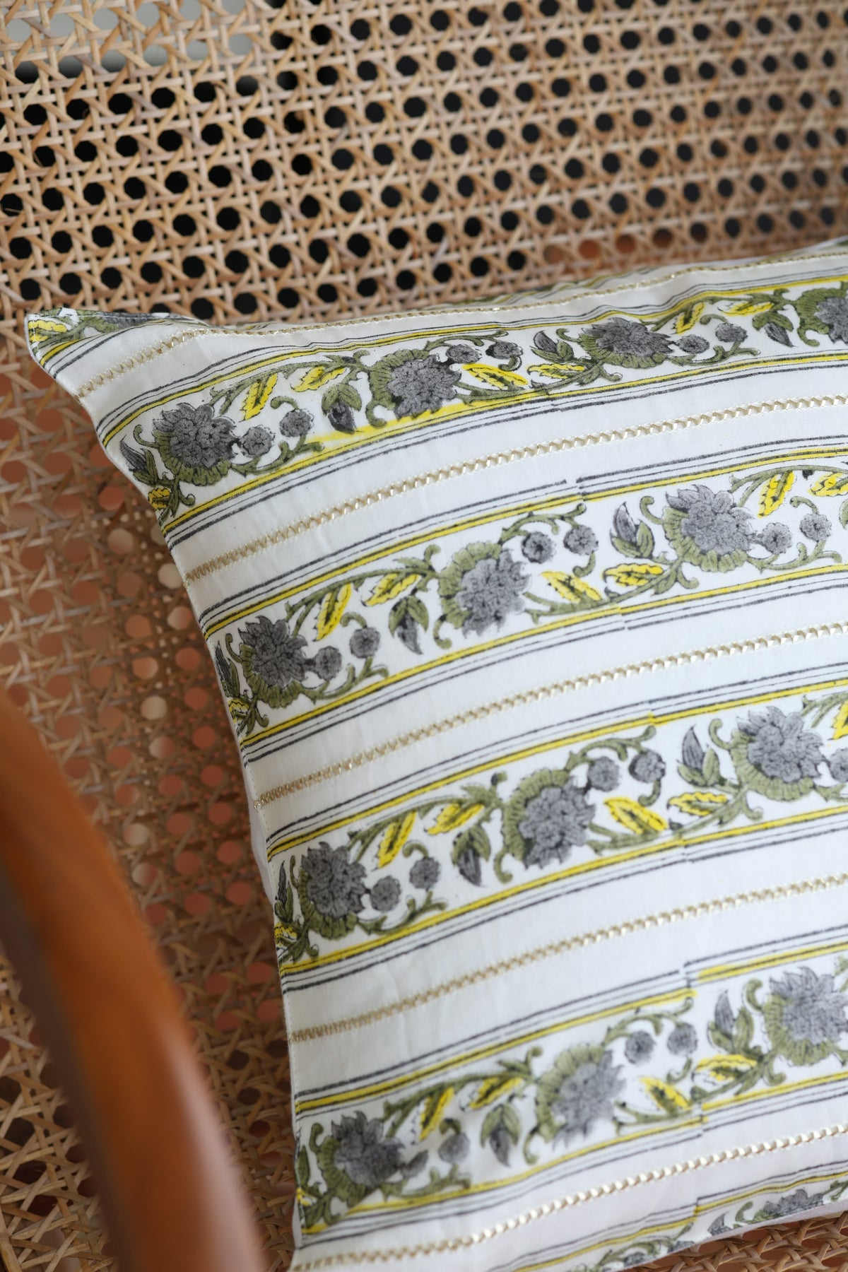Onam Handblock Cushion Covers - 16*16 inches