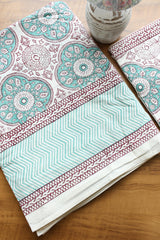Bedsheets - Super king Mugal premium handblock cotton bedsheets