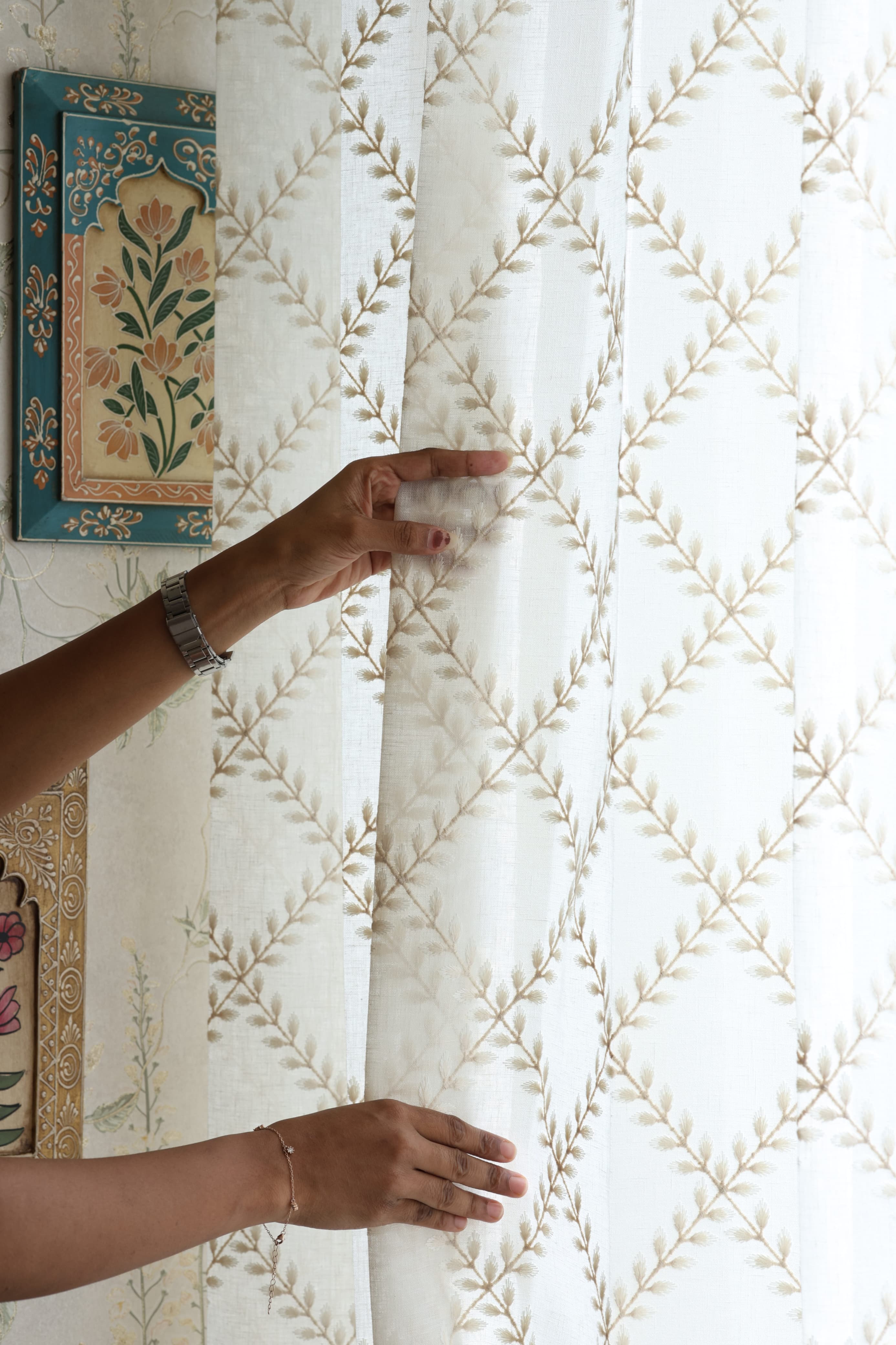 Premium Embroidery Sheer Curtain - Audrey