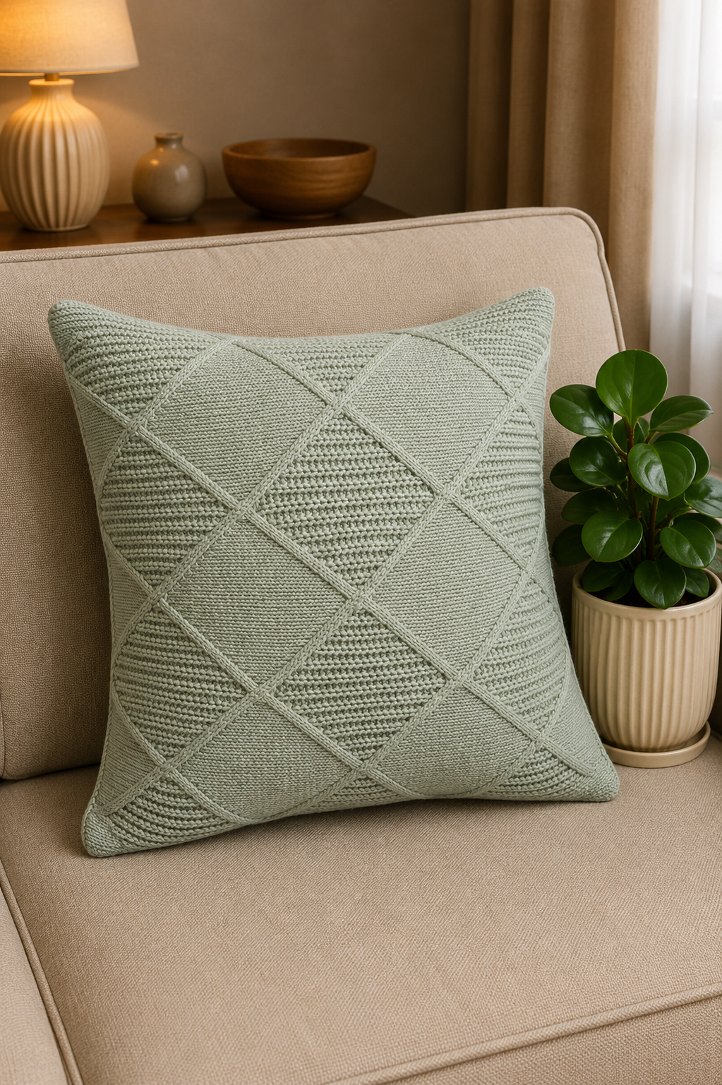 Pluchi - cushion cover (Desert sage)