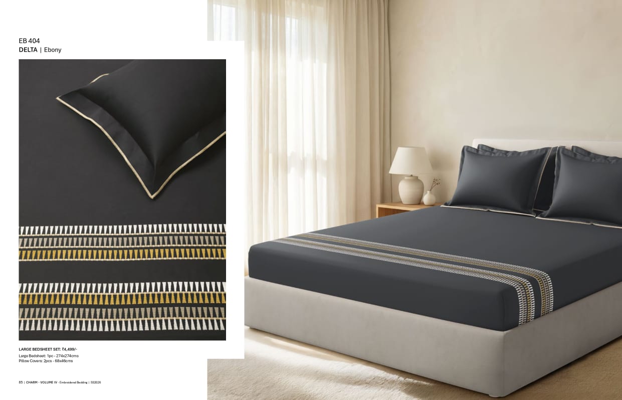 Bedsheets - King Premium machine embroidery bedsheets Sansaar : Saembro