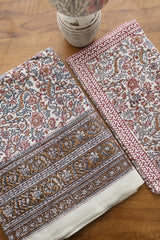 Mugal Bedsheets - King premium handblock print cotton bedsheets