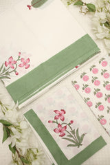 Bedsheets - King Percale cotton handblock bedsheets