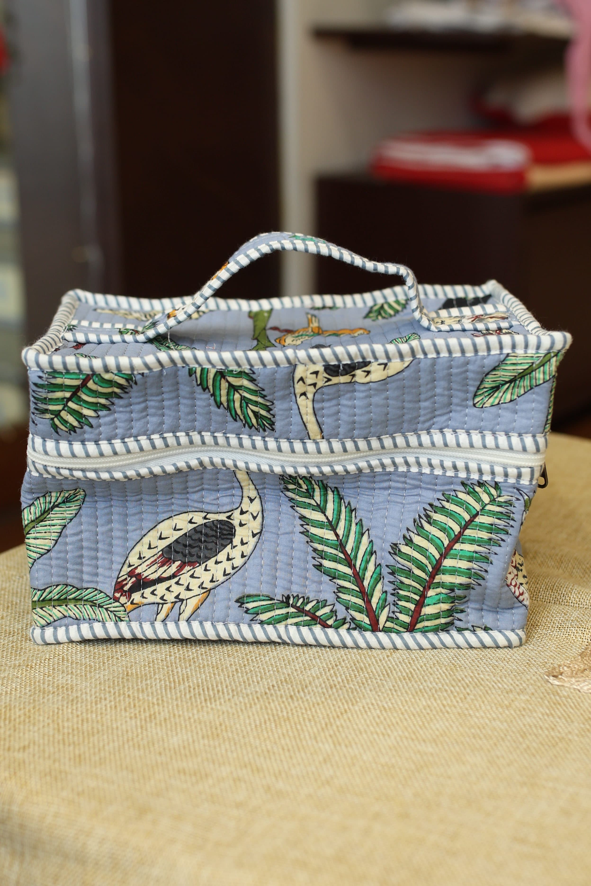 Quilted Lunch bag with inner two side small pocket(Tote bag)