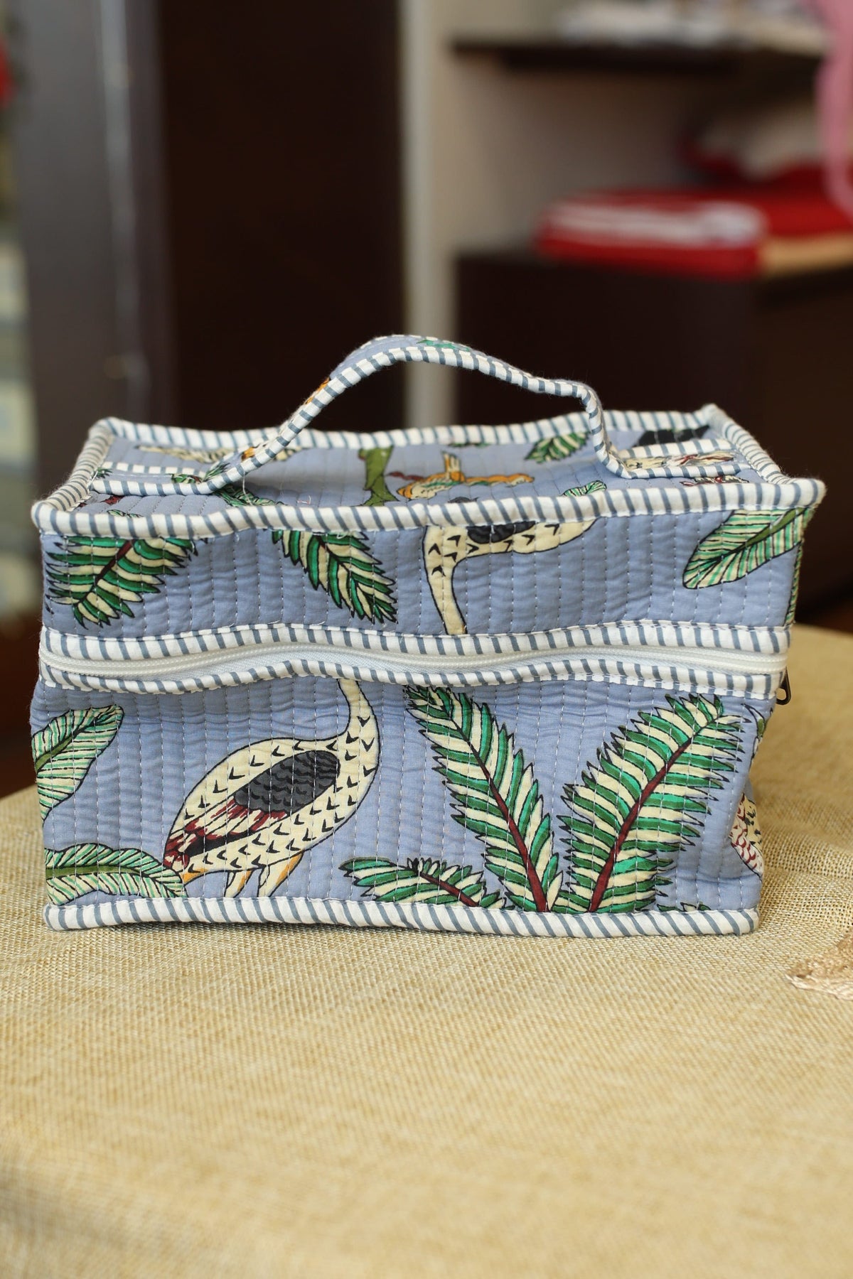 Quilted Lunch bag with inner two side small pocket(Tote bag)