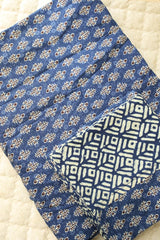 Bedsheets - Super king pure cotton handblock bedsheets indigo
