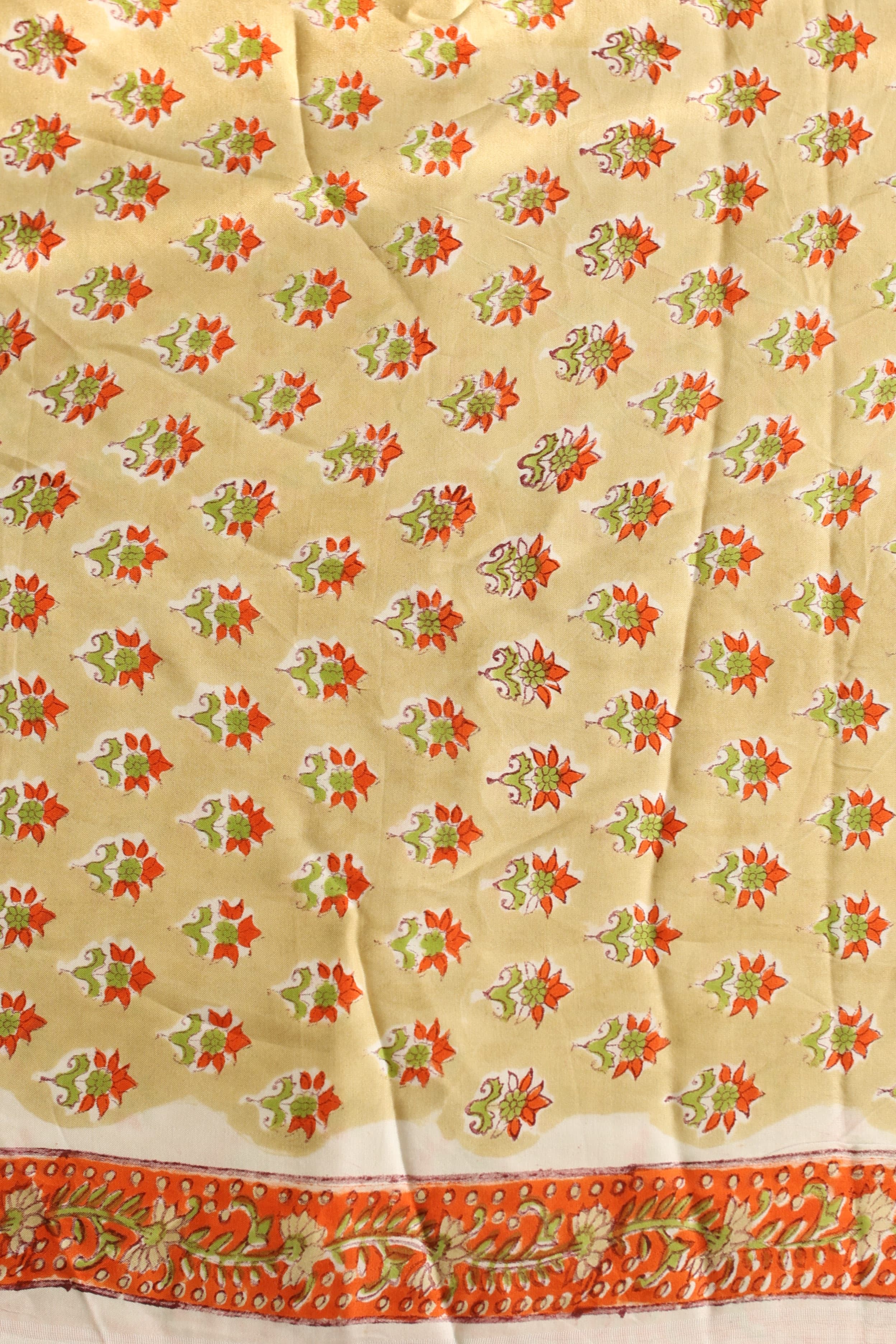 Fabrics - Satin Modal Handblock fabric kurti offer sale