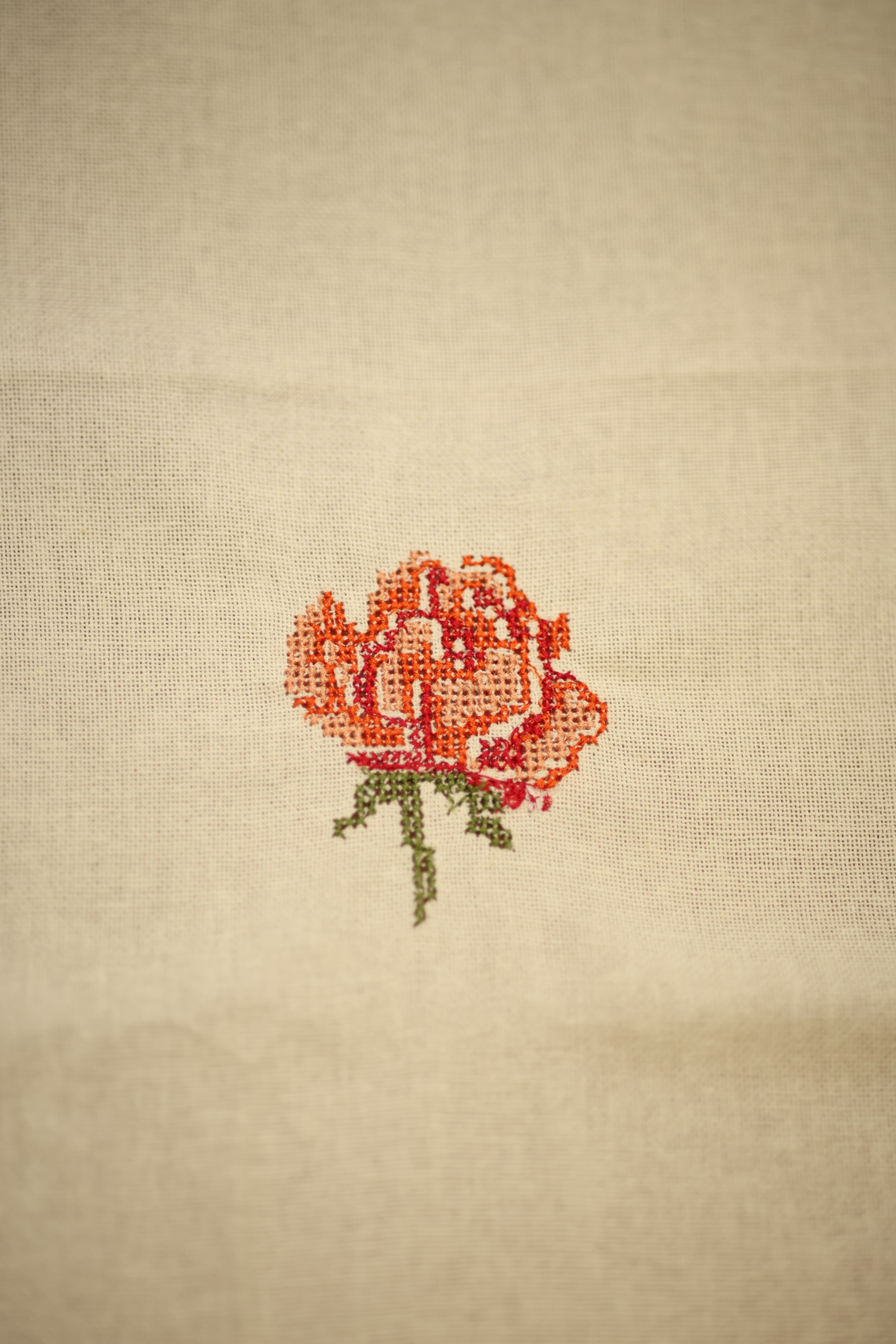 Table cloth - 6 seater cross stitch embroidery