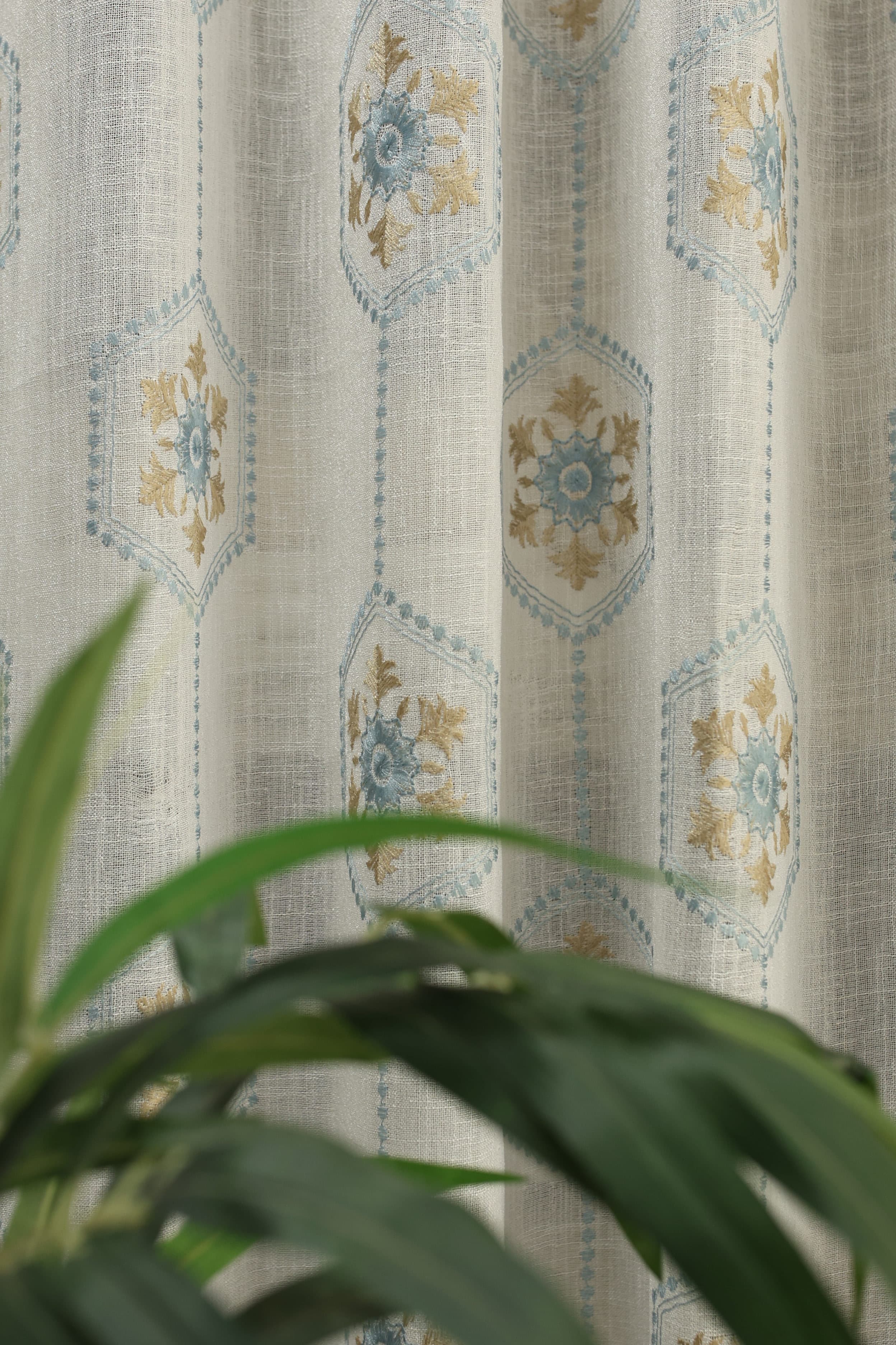 Curtains - Premium embroidery sheer curtains meraki