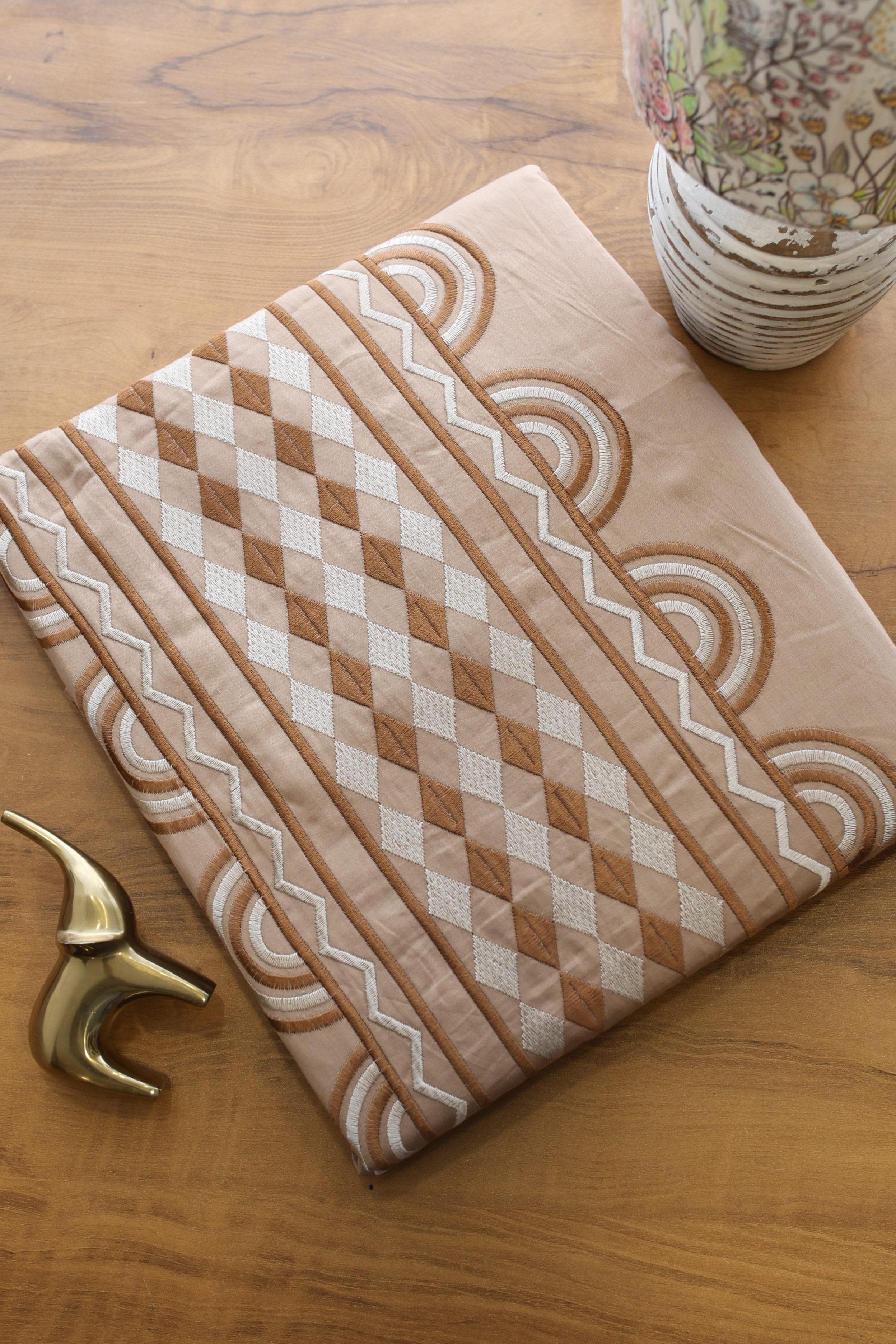Bedsheets - Premium King Machine embroidery Soft cotton bedsheets