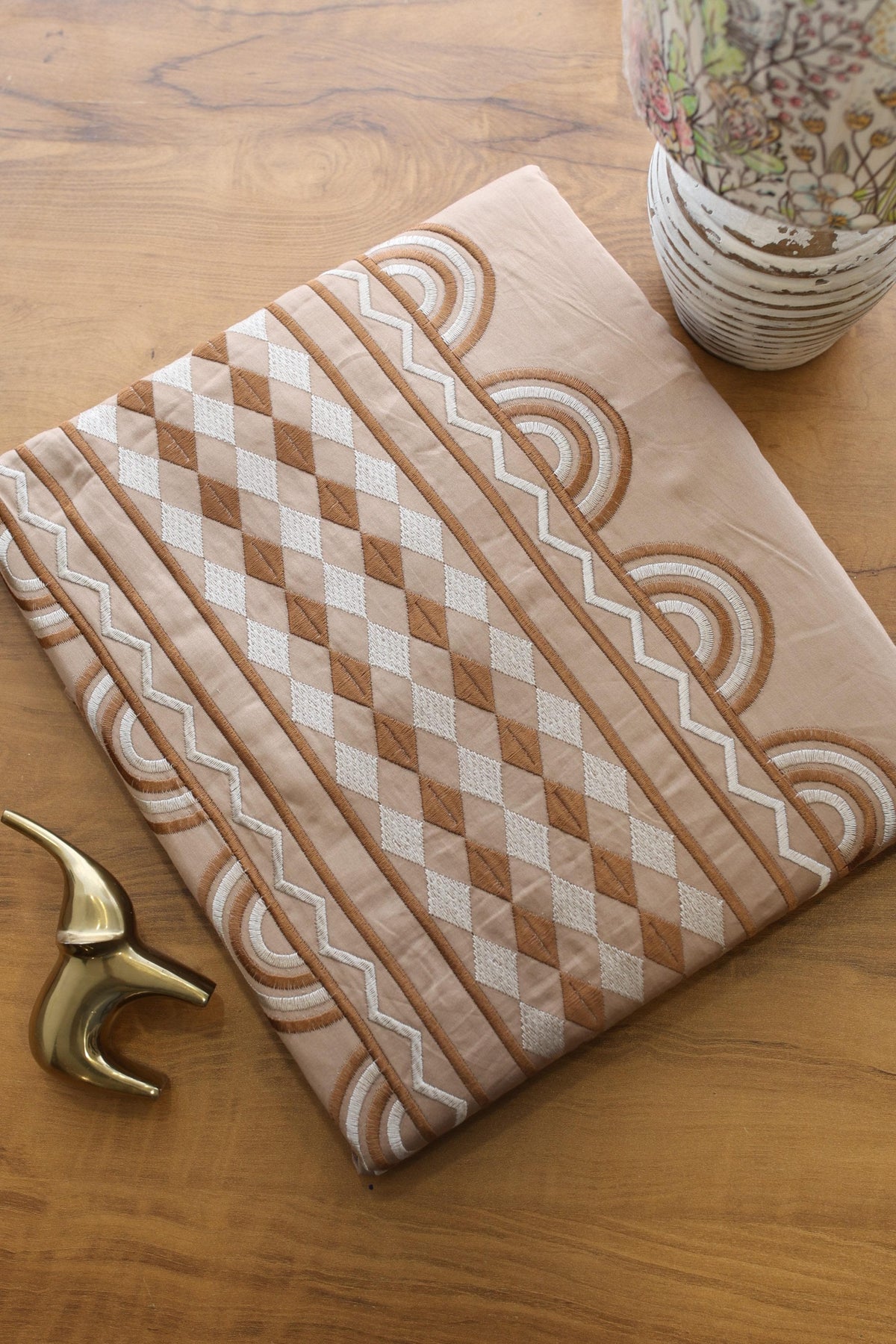 Bedsheets - Premium King Machine embroidery Soft cotton bedsheets