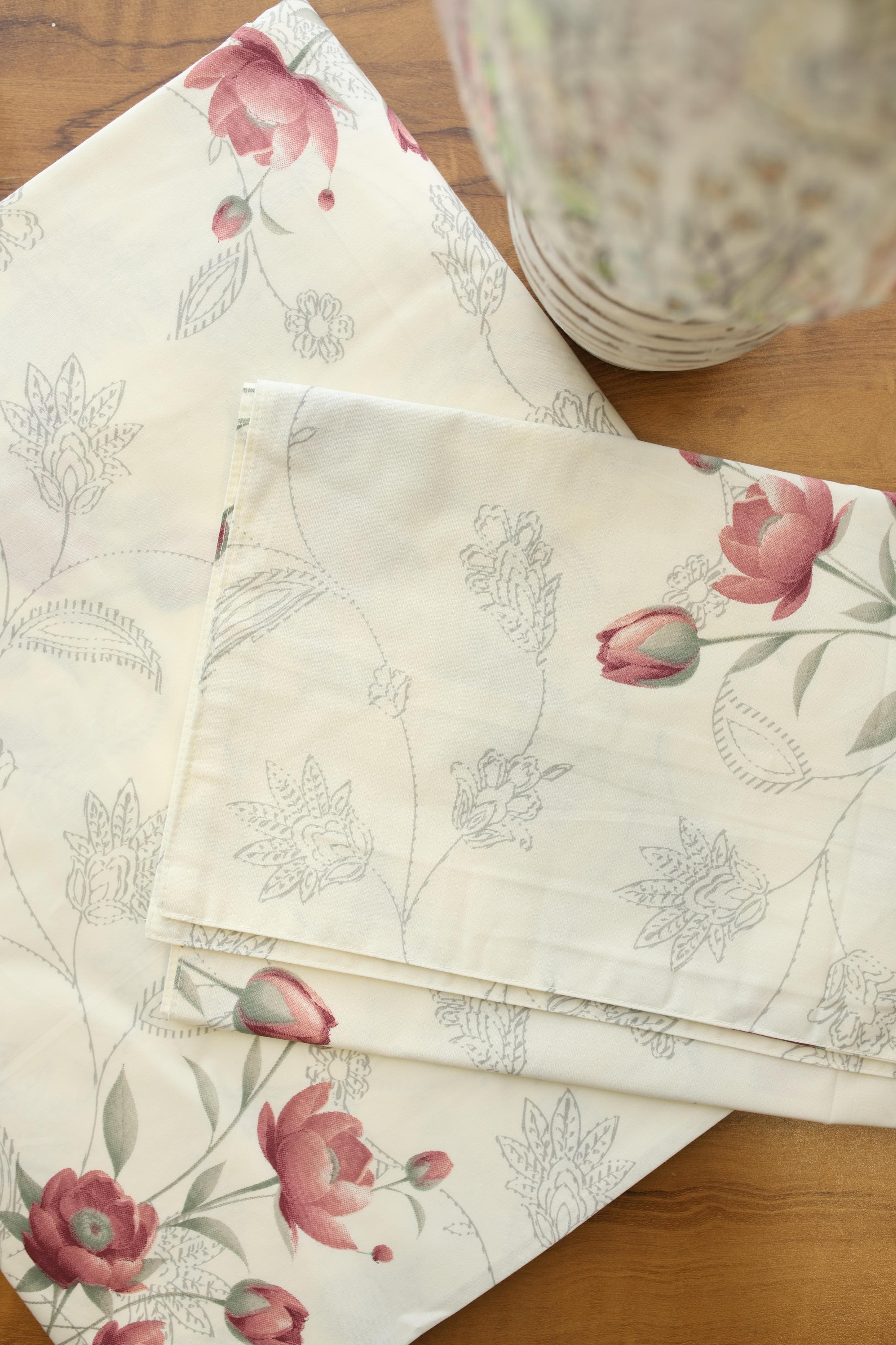 Bedsheets - Super King soft cotton english floral bedsheet