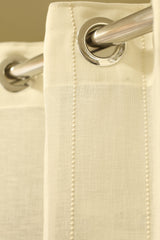 Curtains - Premium embroidery sheer curtains wider width off white shade prebooking