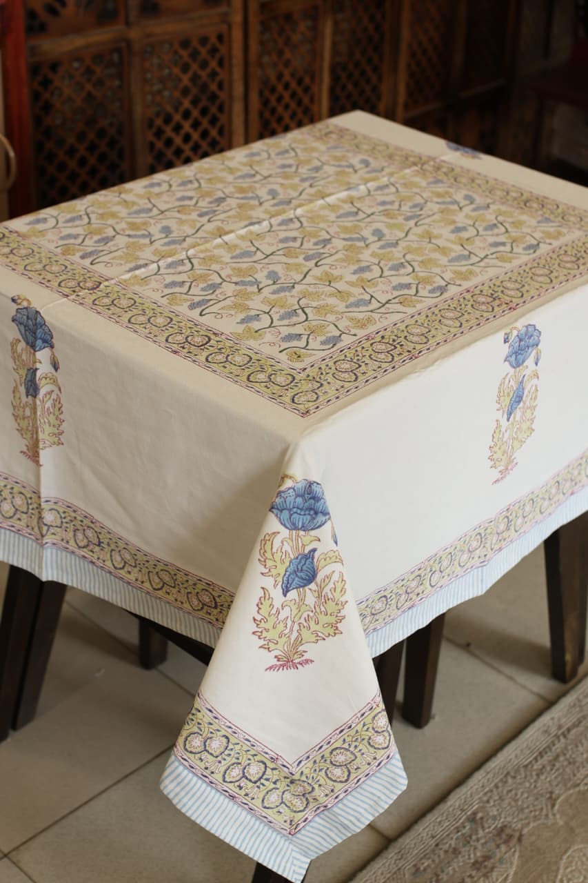 Table cloths - 8 seater Handblock printed canvas