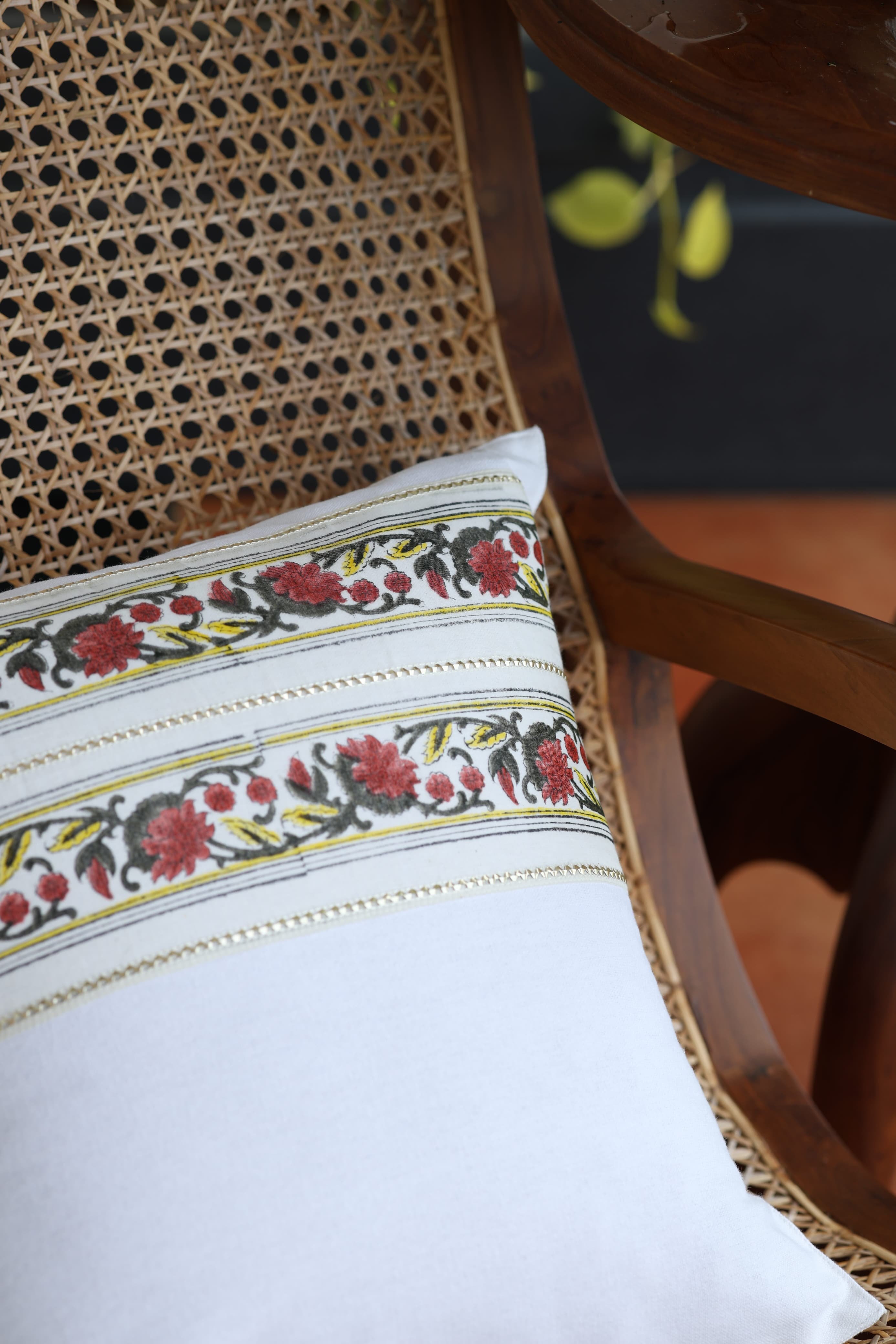 Onam Handblock Cushion Covers - 16*16 inches