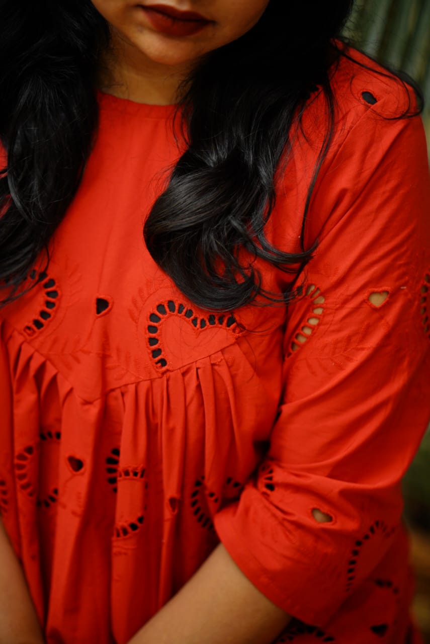 Kurti : Red Hearts Dress