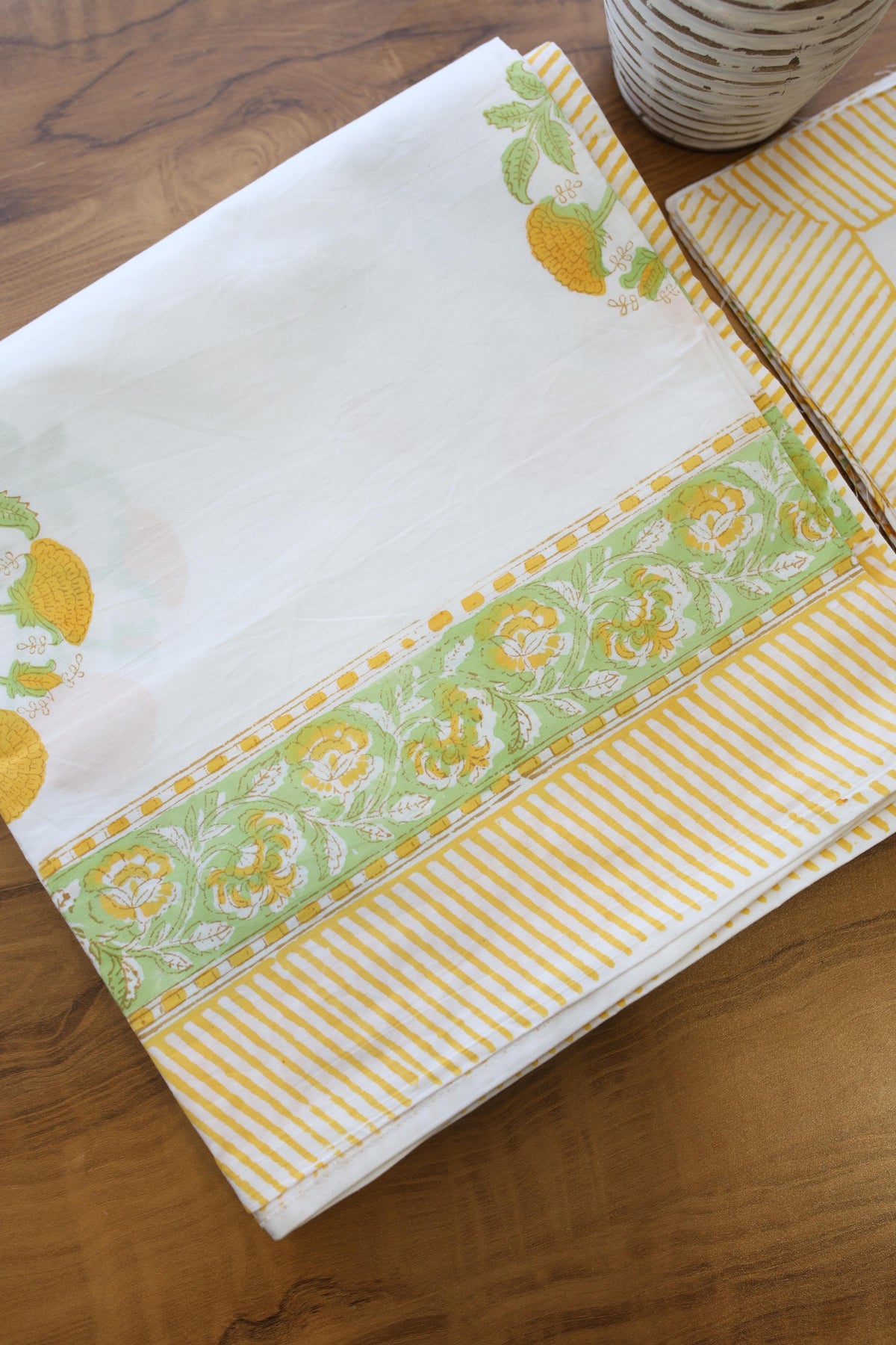 Bedsheets - King Percale cotton handblock bedsheets