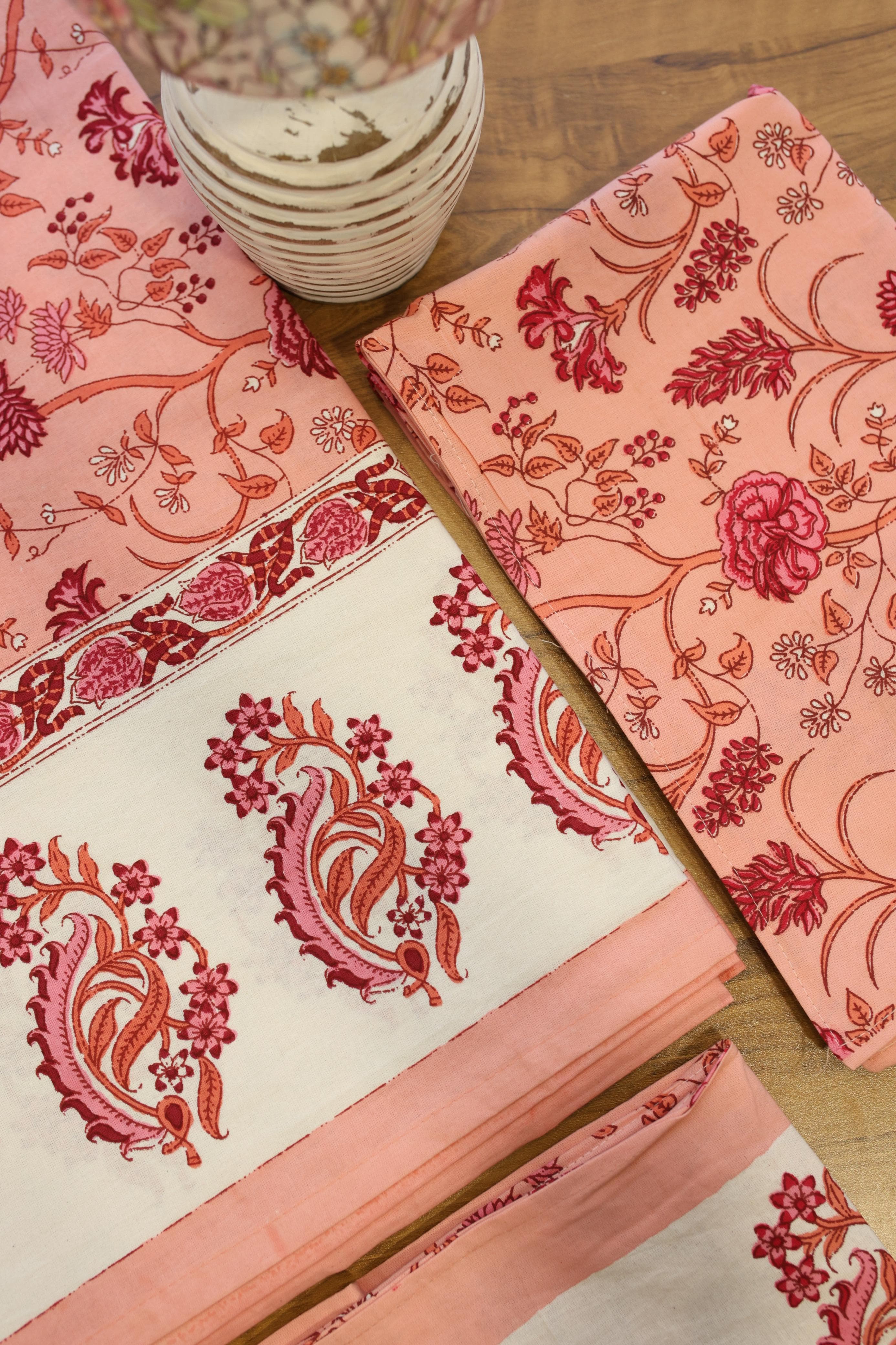 Bedsheets - Handblock queen rajwada print bedsheets