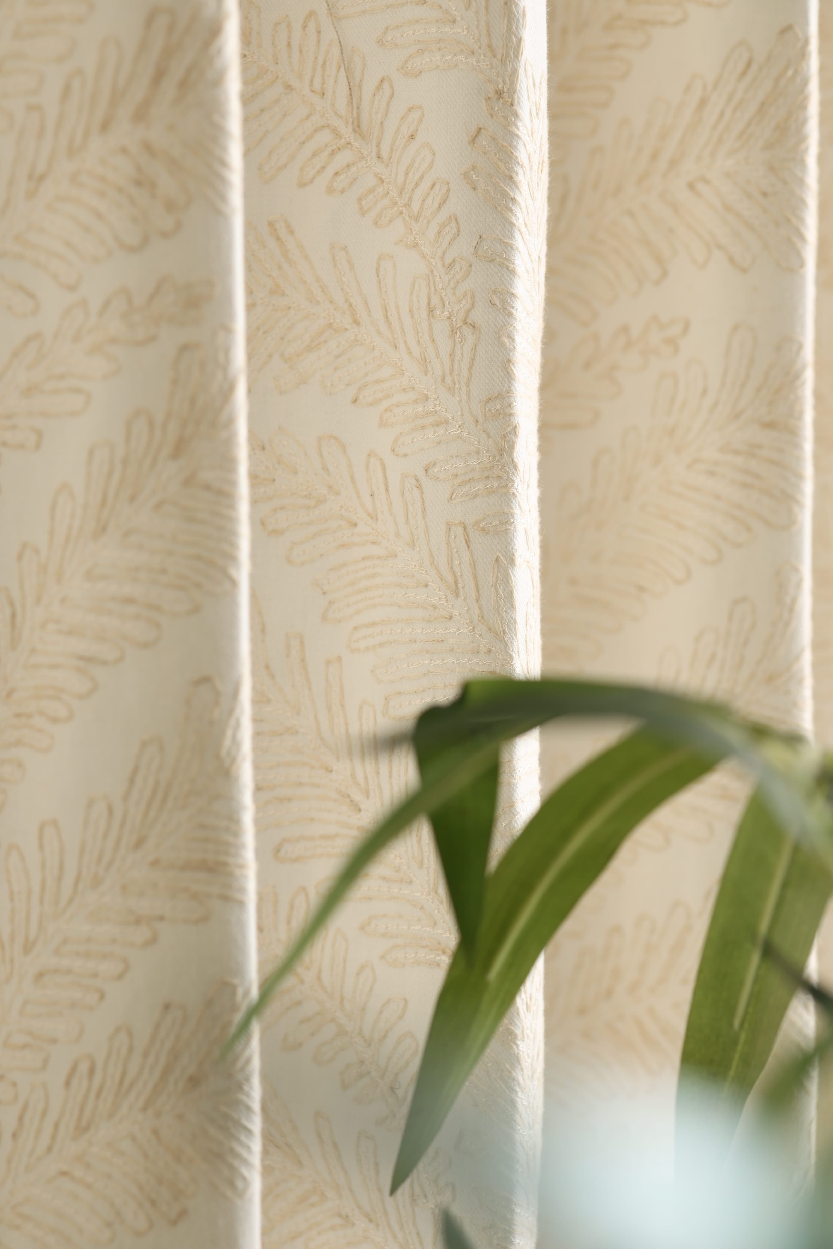 Curtains - Premium embroidery opaque curtains Naturalia Prebooking