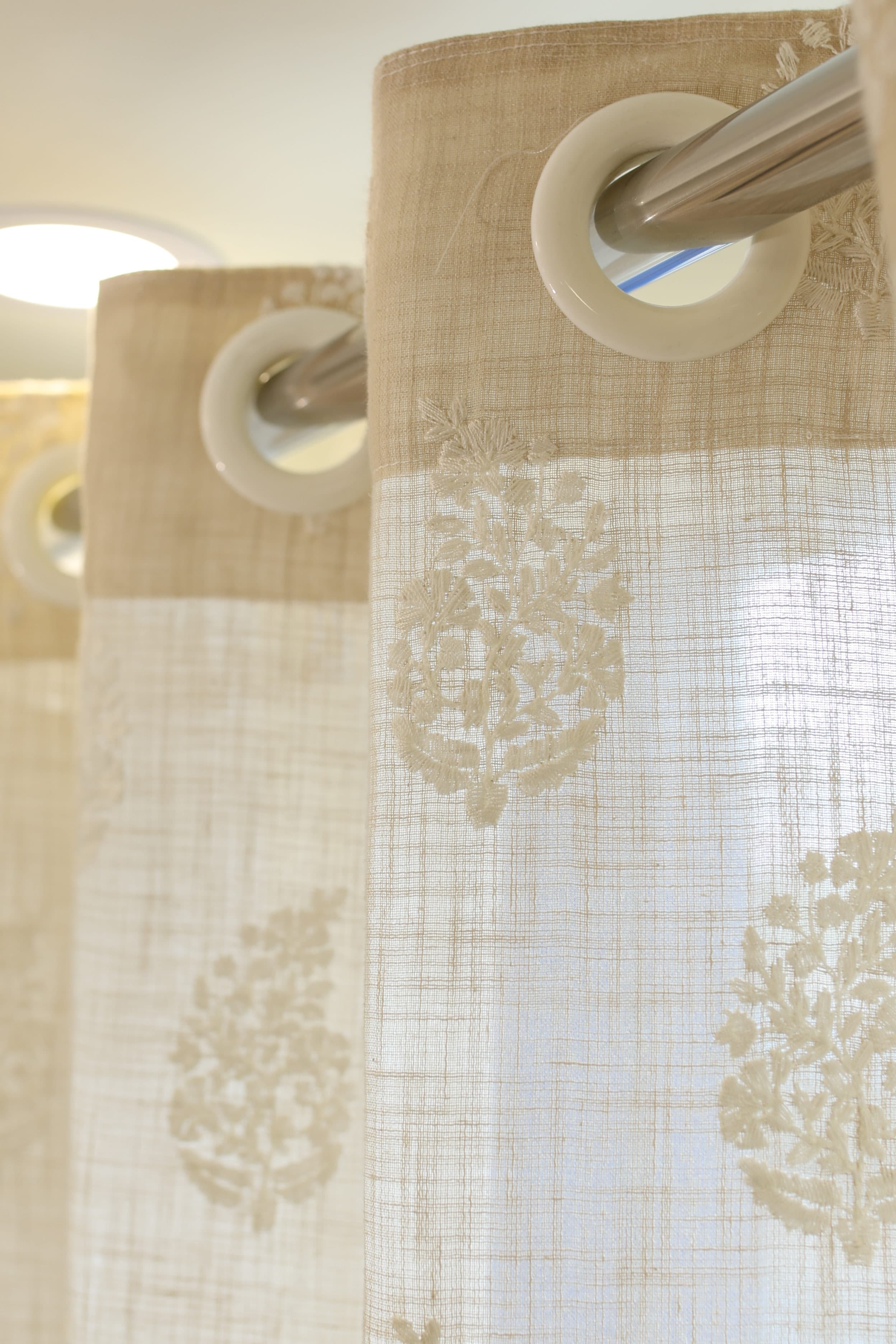 Curtains -Premium embroidery designer curtains semi Transparent/sheer vedic prebooking