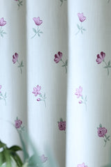 Curtains - Blush Garden Floral Opaque Curtain