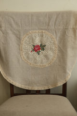 Chair back / sofa back - cross stitch embroidery 5 seater Cottage Rose Collection