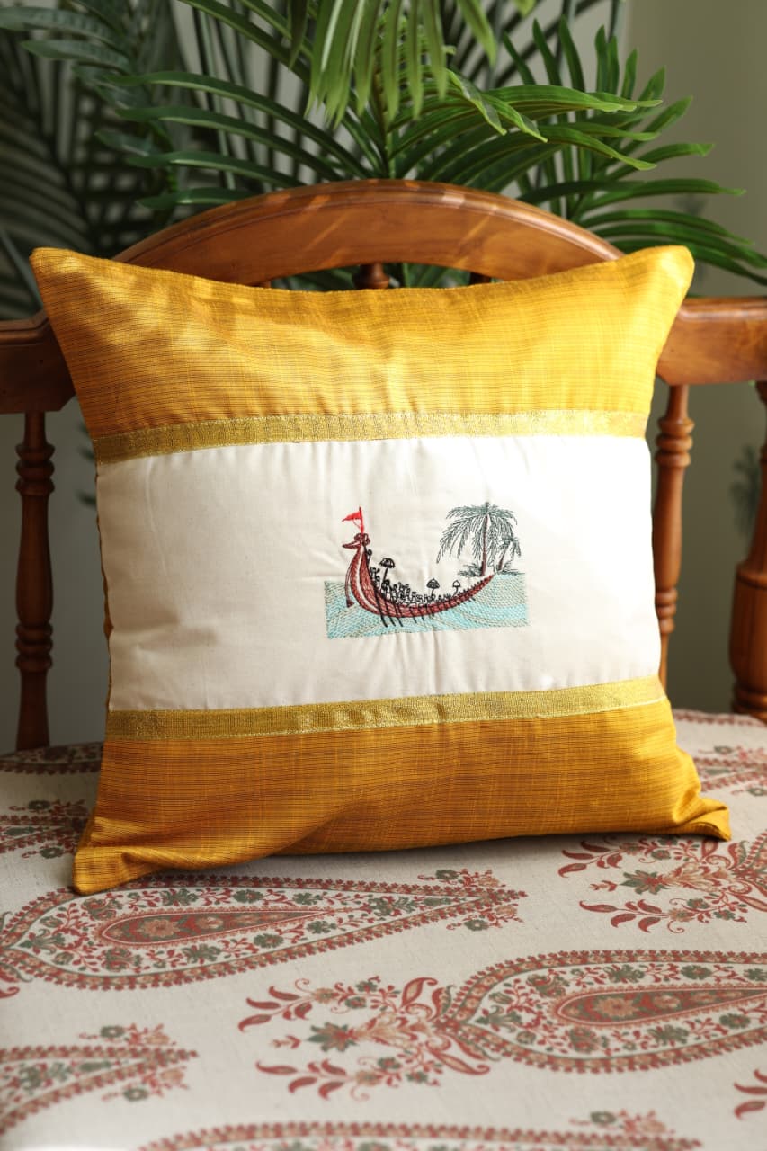 Onam Handblock Cushion Covers - 16*16 inches