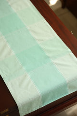 Checks Table runners - Cotton Runners,colour: cyan