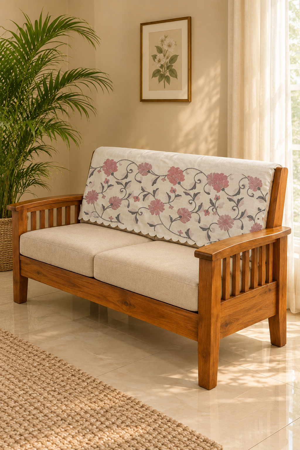 Chair / Sofa back - Embroidery floral