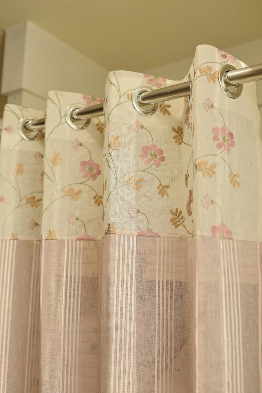 Curtains-Premium embroidery designer sheer curtains