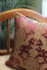 Festive Brocade Damask Cushion Cover
