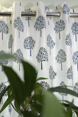 Curtains - Premium embroidery curtains opaque blue edition prebooking