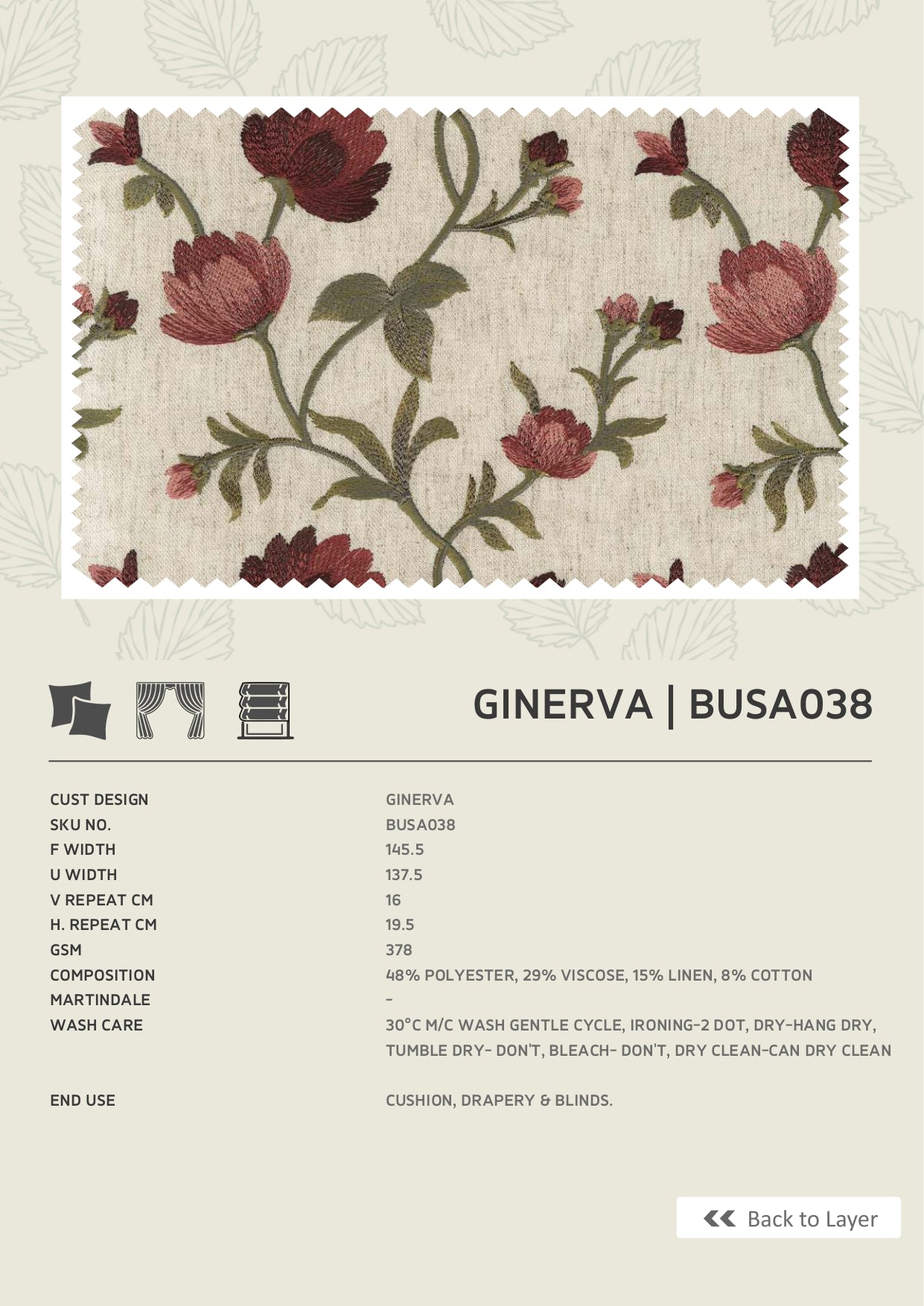 Fabric only-Premium embroidered curtains fabric only(Blinds, Curtains, Cushion covers)