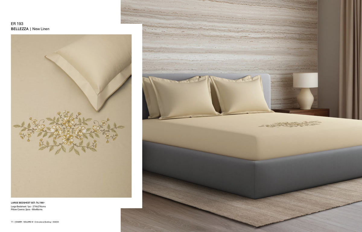 Bedsheets - King Premium machine embroidery bedsheets Sansaar : Saembro