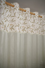 Curtains - Premium designer sheer curtains(semi transparent)