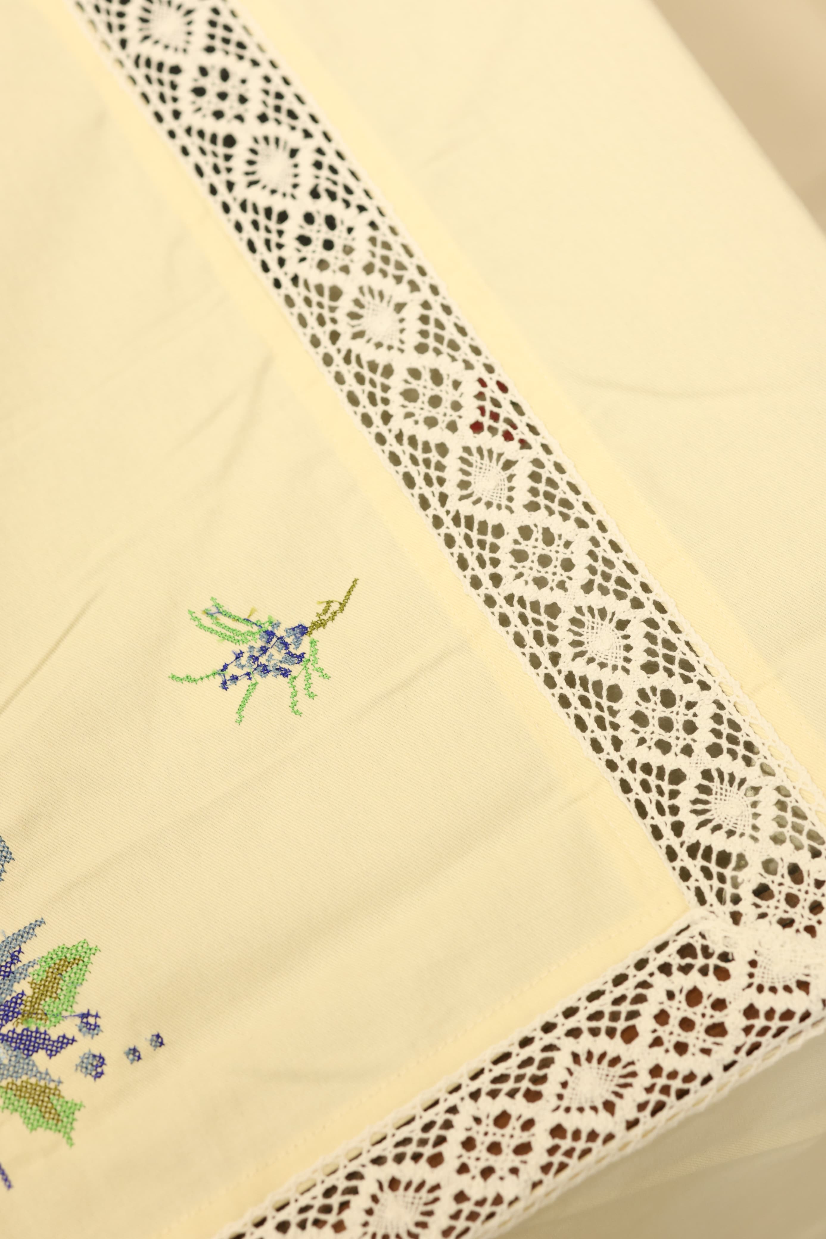 Table cloths - 8 seater cross stitch embroidery