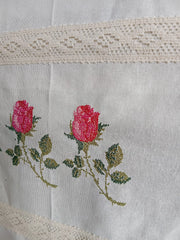 Floral Cross Stitch Embroidered Sofa Back / chair back Cover Set 3+2