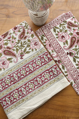 Mugal Bedsheets - King premium handblock print cotton bedsheets