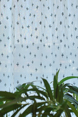 Curtains - Chandubi Premium Embroidery sheer curtains blue shade
