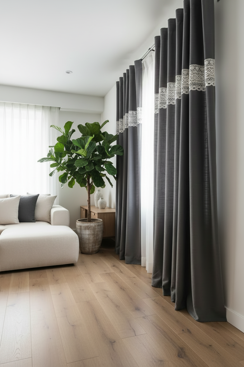 Curtain : Opaque Back tab curtains
