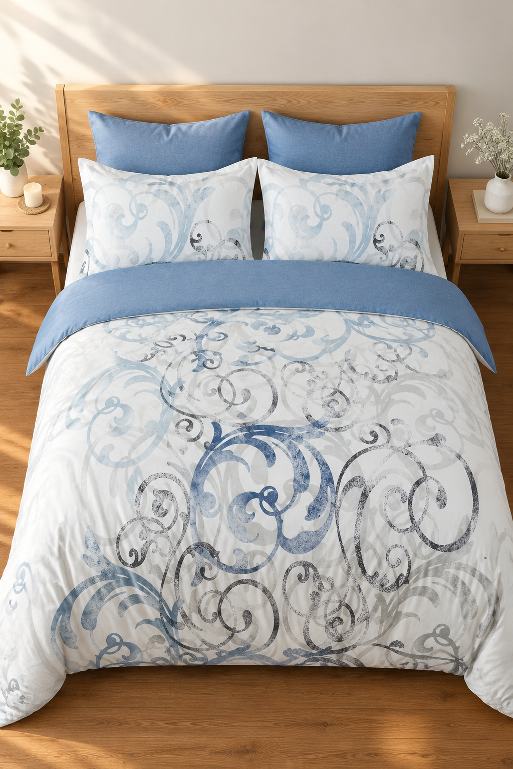 Bedsheets - Queen premium soft cotton bedsheet Digital print DD VEGA