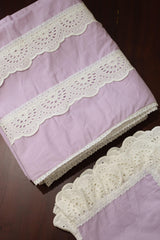 Bedsheets - Premium designer king Ruffle Bedsheets dd lace