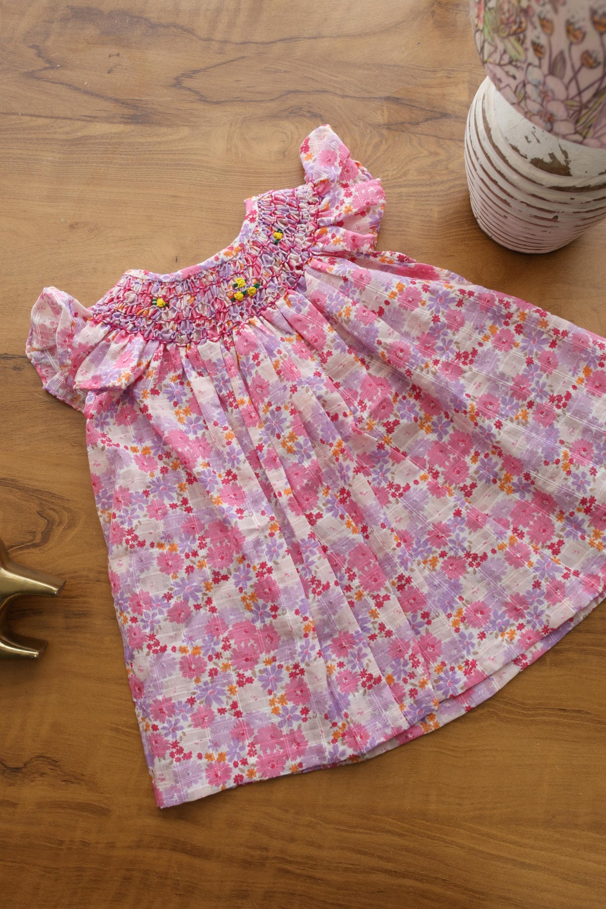 Kids dress - smocked 6-10 months