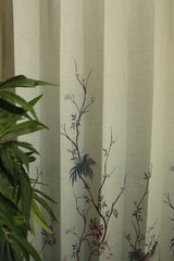 Curtains:English floral printed curtains(sheer and opaque)