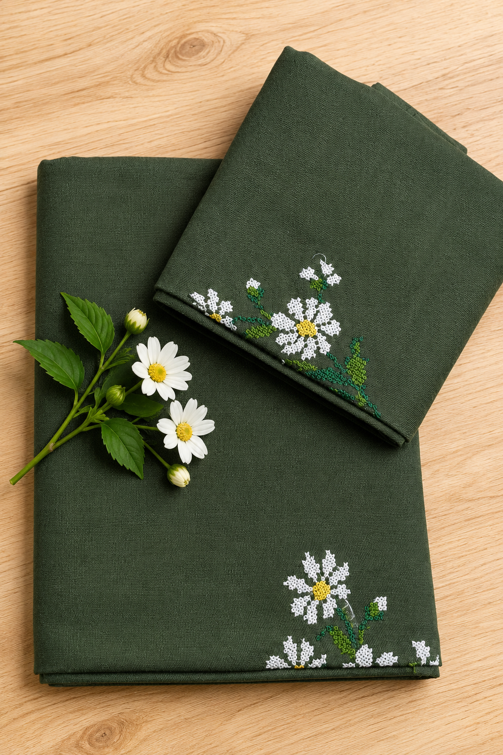 Bedsheets - Single Cross stitch embroidery bedsheets